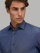 Shirt man xacus solid colour twill blue_7