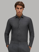 Shirt man xacus solid colour twill dark grey_3