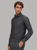 Shirt man xacus solid colour twill dark grey_6