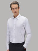 Shirt man xacus solid colour poplin white_3