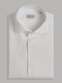 Shirt man xacus solid colour linen white_1