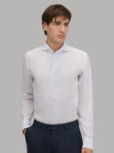 Shirt man xacus solid colour linen white_3