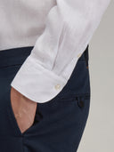 Shirt man xacus solid colour linen white_5