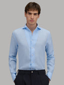 Shirt man xacus solid colour linen light blue melange_3