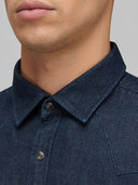 Shirt man xacus solid colour twill dark blue_2