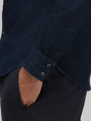 Shirt man xacus solid colour twill dark blue_5
