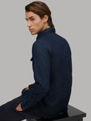 Shirt man xacus solid colour twill dark blue_6