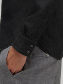 Shirt man xacus solid colour twill black_5