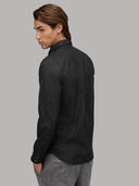 Shirt man xacus solid colour twill black_7