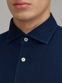 Shirt man xacus solid colour muslin dark blue_2