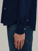 Shirt man xacus solid colour muslin dark blue_5