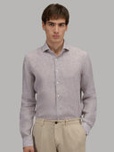 Shirt man xacus stripe linen brown_6
