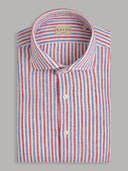 Shirt man xacus stripe linen blue red_1