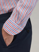 Shirt man xacus stripe linen blue red_5