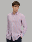 Shirt man xacus stripe linen blue red_6
