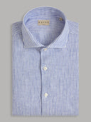 Shirt man xacus stripe linen blue_1