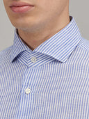 Shirt man xacus stripe linen blue_2