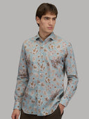 Shirt man xacus pattern poplin light blue_7