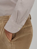 Shirt man xacus solid colour twill beige_5