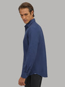 Shirt man xacus solid colour twill navy blue_7