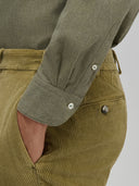 Shirt man xacus solid colour twill army green_5