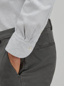 Shirt man xacus solid colour twill grey melange_5