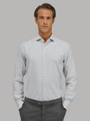 Shirt man xacus solid colour twill grey melange_6