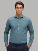 Shirt man xacus solid colour twill airforce blue_3