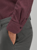 Shirt man xacus solid colour twill dark red_5