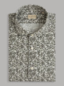 Shirt man xacus pattern linen army green_1