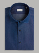 Shirt man xacus solid colour canvas blue jeans_1