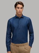 Shirt man xacus solid colour canvas blue jeans_3