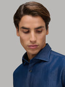 Shirt man xacus solid colour canvas blue jeans_7