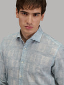 Shirt man xacus pattern muslin dark blue_7
