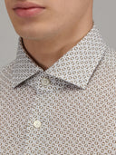 Shirt man xacus pattern linen army green_2