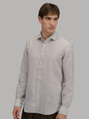 Shirt man xacus pattern linen army green_6