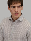 Shirt man xacus pattern linen army green_7