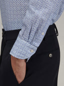 Shirt man xacus pattern linen light blue_5