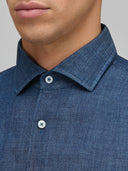 Shirt man xacus check twill dark blue_2