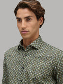 Shirt man xacus pattern textured green_6