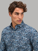 Shirt man xacus pattern poplin blue_7