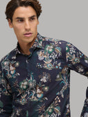 Shirt man xacus pattern poplin dark blue_6
