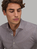 Shirt man xacus pattern poplin beige_7