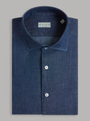 Shirt man xacus check twill dark blue_1