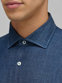 Shirt man xacus check twill dark blue_2