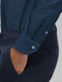 Shirt man xacus check twill dark blue_5