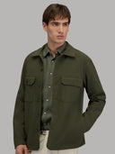 Overshirt man xacus solid colour textured army green_7