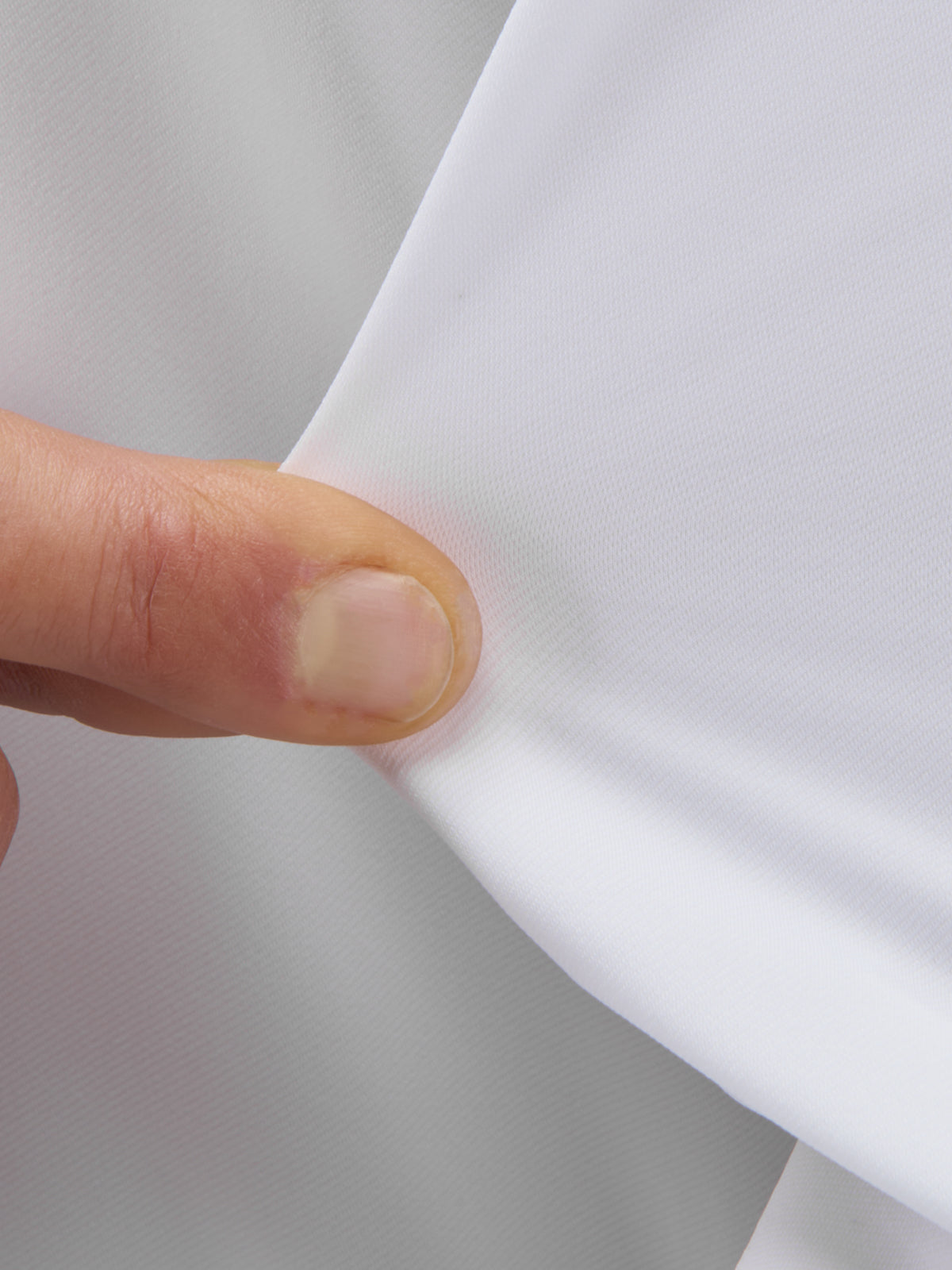 Camisa Cuello Francés Pequeño Liso Sarga Blanco