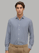 Shirt man xacus stripe oxford navy blue_3