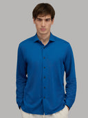 Shirt man xacus solid colour seersucker blue royal_3